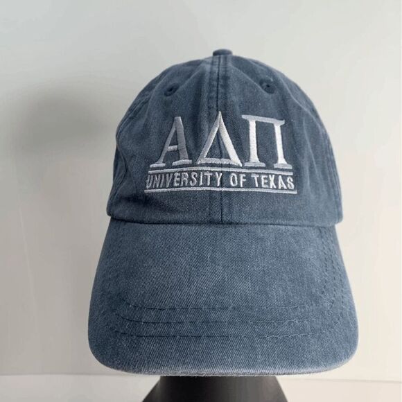 Alpha Delta Pi University Of Texas Sorority Logo Blue Baseball Hat Cap ADPi NWOT - Picture 1 of 6